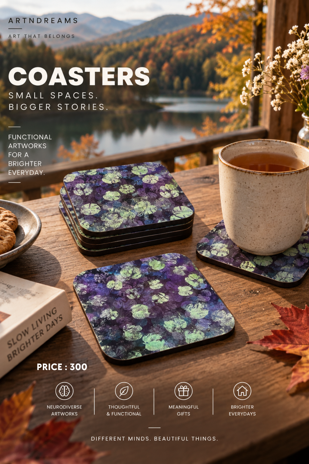 Midnight Botanica Coaster