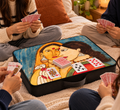 Heritage Embrace Lap Table used as card game tray with friends