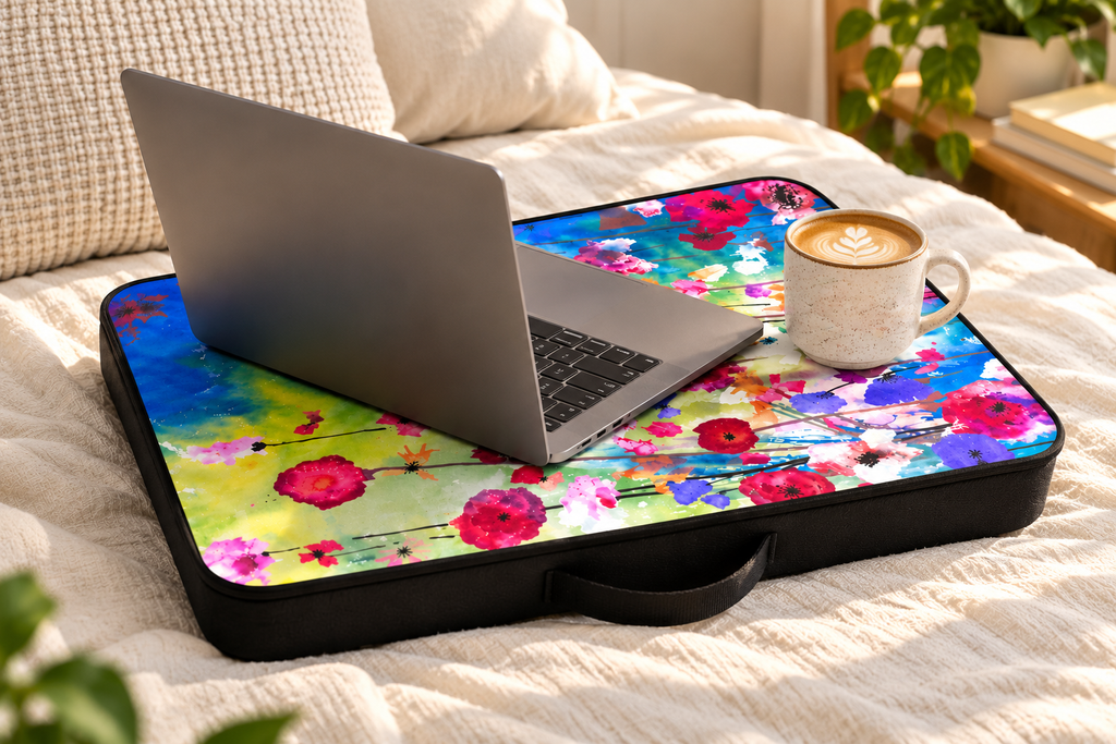 Artndreams Laptop Table standalone – vibrant floral lap desk