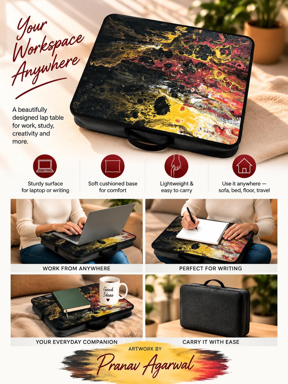 Beyond the Canvas Lap Table — features infographic, artwork by Pranav Aggarwal